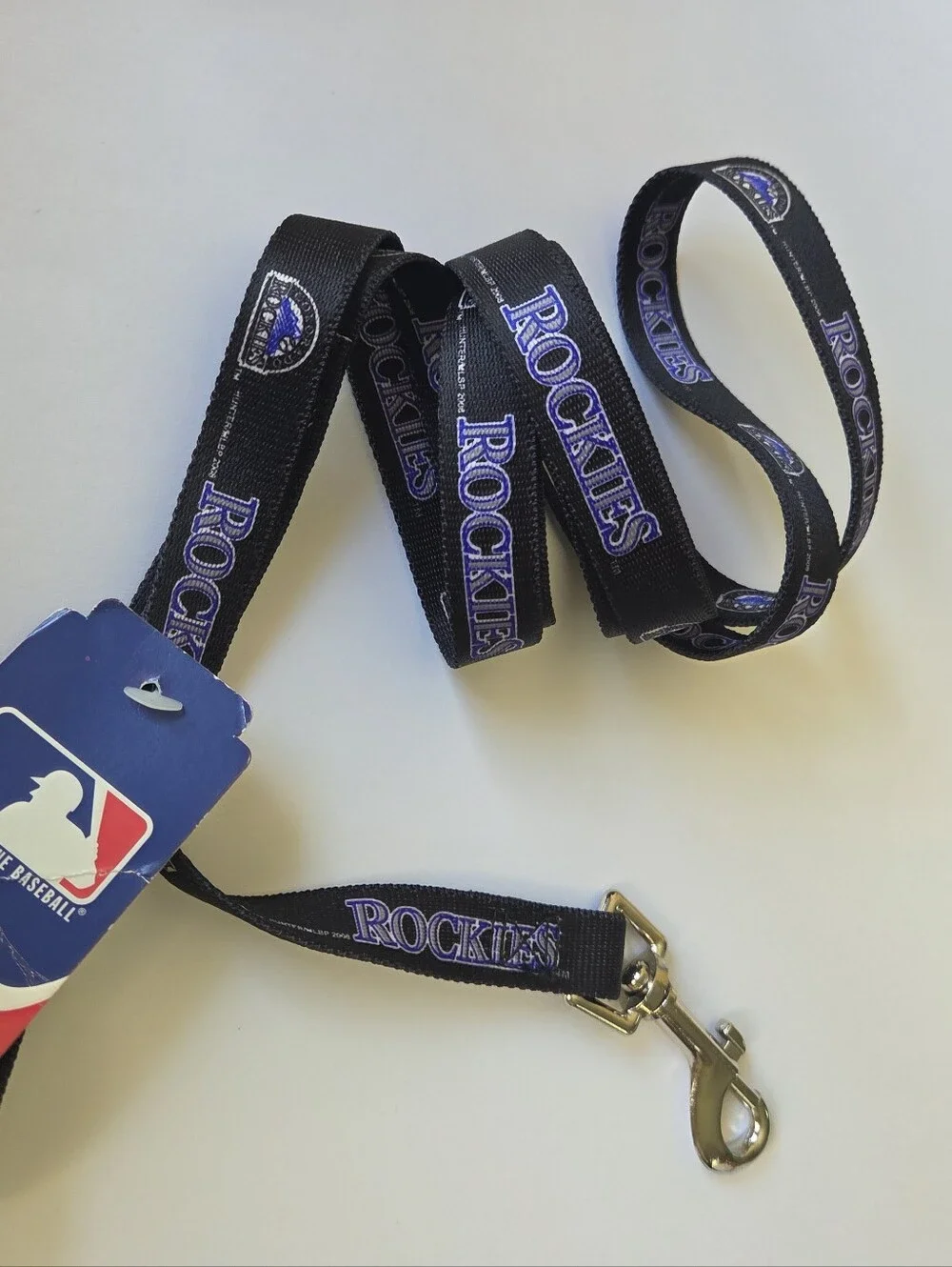 Colorado Rockies Dog Leash Lanyard MLB Baseball NWT Logo Purple Black Heavy Duty